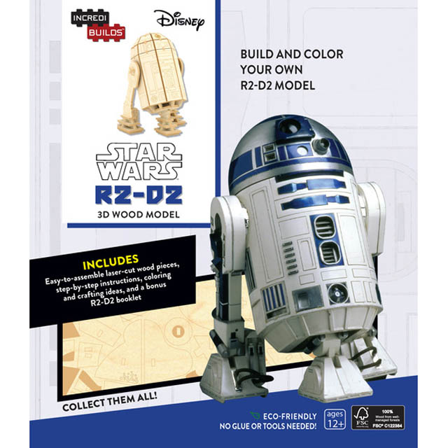STAR WARS R2-D2 3D WOOD MODEL