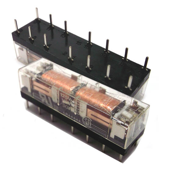 RELAY DC 6V 4P2T .5A 14P PC DIP .6A/125AC/110DC 2A/30VDC