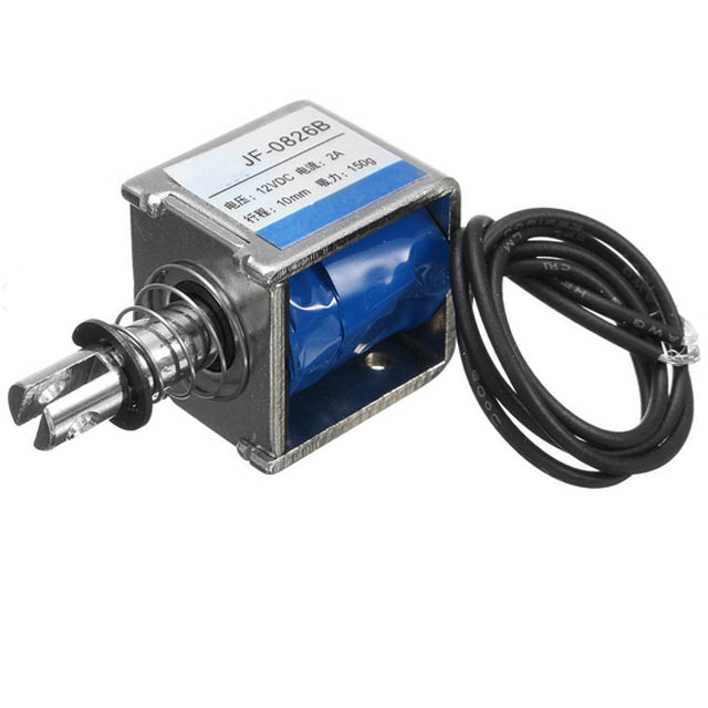 SOLENOID DC 12V PUSH/PULL 20N.. 2A FORCE TRAVEL 10MM