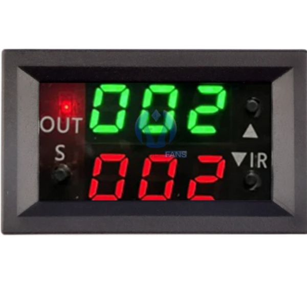 RELAY TIME DELAY 0-999HRS 1P1T 12vdc DUAL DISPLAY PANEL MOUNT