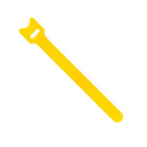 VELCRO HOOK AND LOOP TIE YELLOW 8IN  PCS/PKG