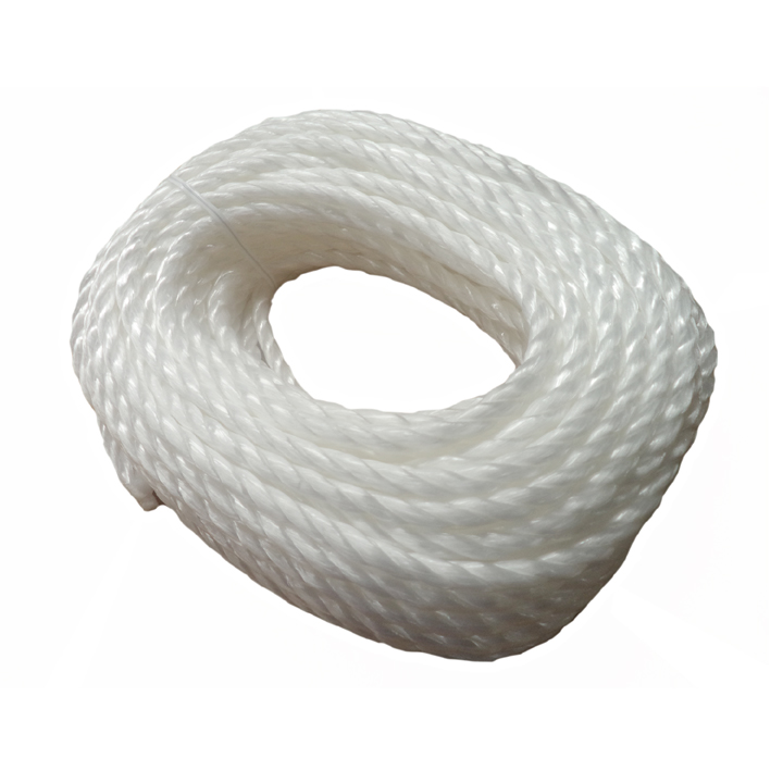ROPE POLY TWISTED 1/4INX100FT CAPACITY LOAD OF 113LB WHITE