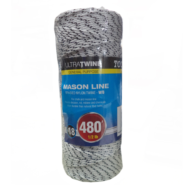ROPE BRAIDED NYLON TWINE W/B 480FT FOR CHALK AND MASON LINE