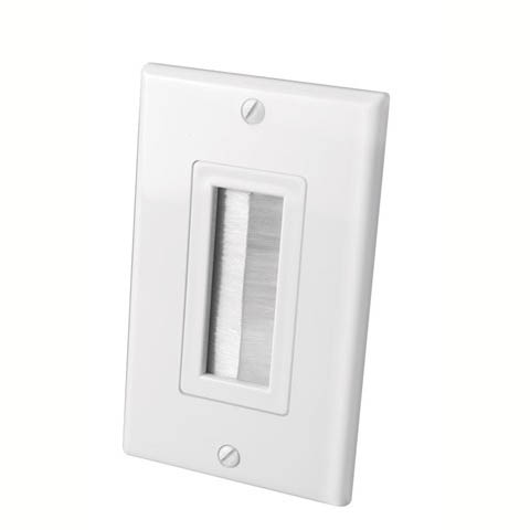 WALL PLATE FOR BULK CABLE DECORA STYLE SINGLE WHITE