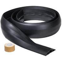 FLOOR CORD COVER KIT 2.5INX72IN BLK WITH TAPE