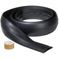FLOOR CORD COVER KIT 2.5INX15FT BLK WITH 2 TAPE