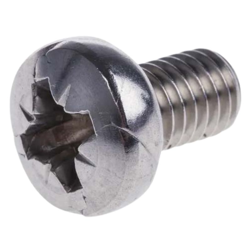 SCREW METAL METRIC M5X12MM POZI CHEESE HEAD MS A2 STAINLESS PCS/PKG