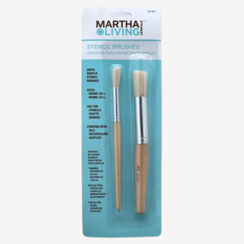 BRUSHES STENCIL WHITE BRISTLE 