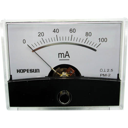 PANEL METER DC 0-100MA 2.4X1.9IN 