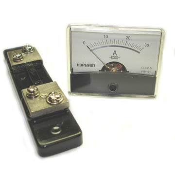PANEL METER DC 0-30AMP 2.4X1.9IN WITH SHUNT