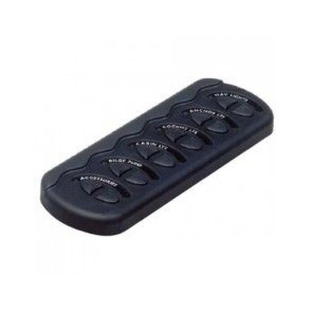 CONTOUR SWITCH PANEL BLACK WITH 6 SWITCHES