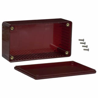 PROJECT BOX 4.7X2.6X1.6IN PLAS RED