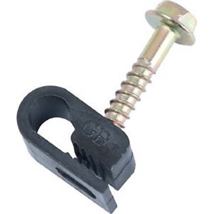 CABLE CLAMP 6MM BLK FOR RG59/RG6  PCS/PKG