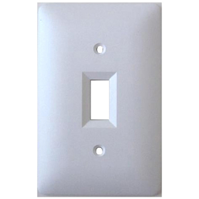 WALL PLATE FOR TOGGLE SWITCH WHITE PLASTIC