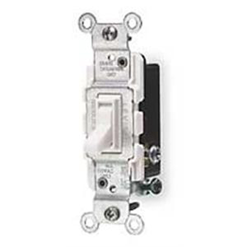 AC SWITCH TOGGLE 15A 120VAC 1P1T INSERT FOR WALLPLATE WHT