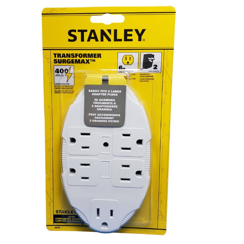 WALL TAP 6-OUTLET SURGE PROTECT 400 JOULES