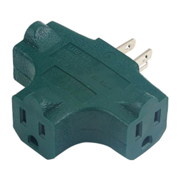 WALL TAP 3-OUTLET GREEN CURRENT TAP