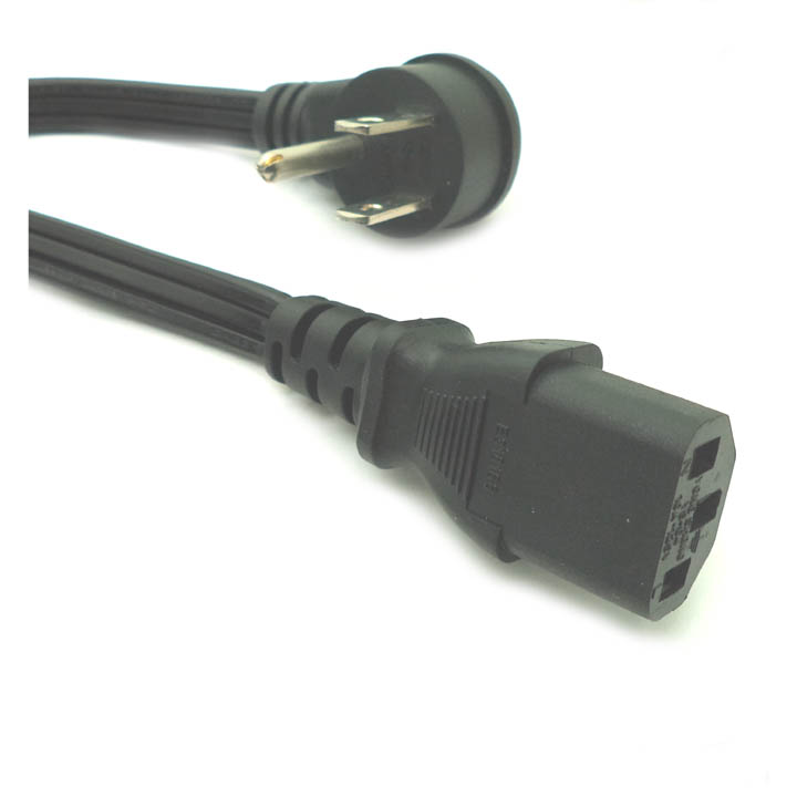 INST CORD 3/16 5FT FLAT RA PLUG SPT-2 BLK PLUG 5-15P TO FEM C13