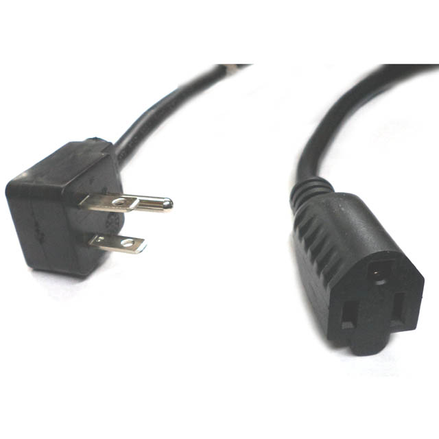 EXTENSION CORD 3/16 6FT SJTW BLK RIGHT ANGLE 3 PRONG PLUG