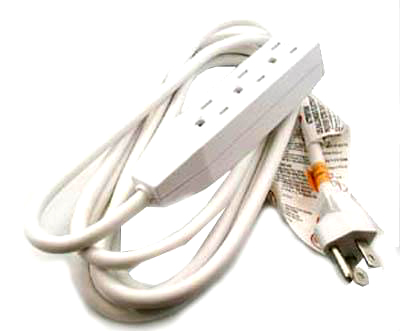 EXTENSION CORD 3/16 15FT 3OUT WHT SJT INDOOR HEAVY DUTY