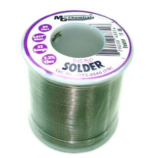 SOLDER WIRE 63/37 REGULAR 1LB.. 22AWG 0.032IN RA CORE