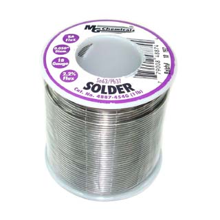 SOLDER WIRE 63/37 REGULAR 1LB 18AWG 0.05IN RA CORE