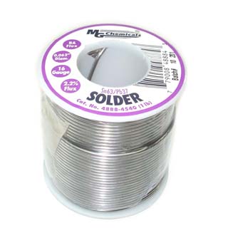 SOLDER WIRE 63/37 REGULAR 1LB 16AWG 0.062IN RA CORE