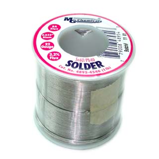 SOLDER WIRE 60/40 REGULAR 1LB 22AWG 0.032IN RA CORE