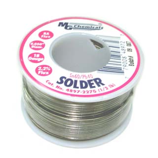 SOLDER WIRE 60/40 REGULAR 1/2LB 18AWG 0.05IN RA CORE