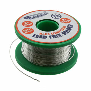 SOLDER WIRE LEAD FREE 1/2LB.. 21AWG 0.032IN SN96.5 AG3.5