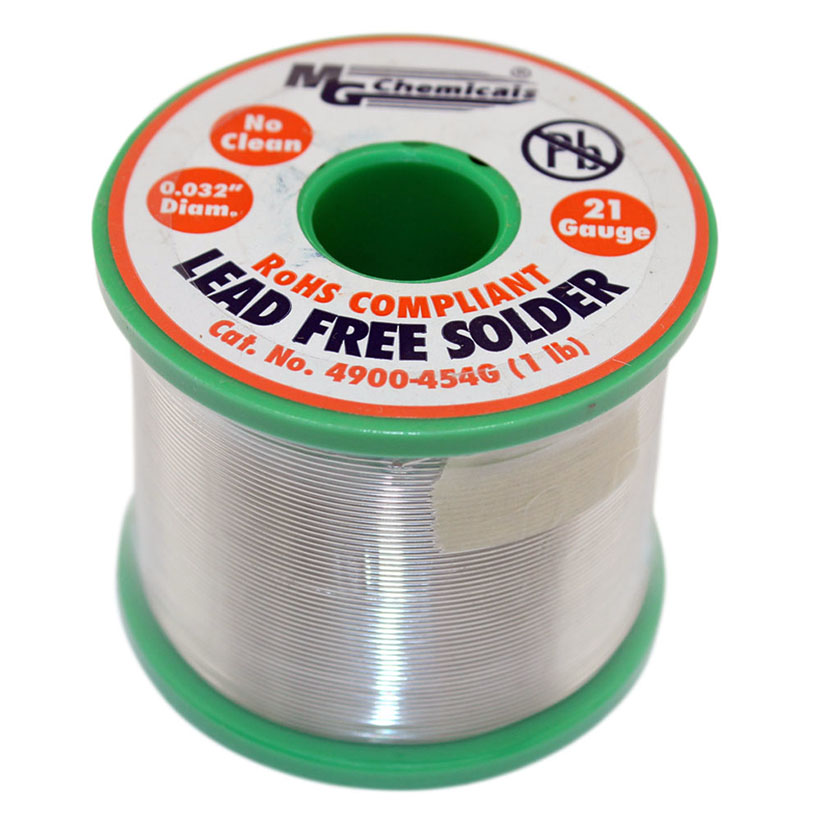 SOLDER WIRE LEAD FREE 1LB 21AWG  0.032IN SN96.3 AG3 CU0.7