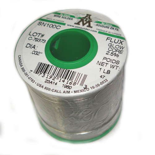 SOLDER WIRE LEAD FREE .032IN 1LB NO CLEAN MAINLY ALLOY