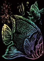 TROPICAL FISH-RAINBOW MINI ENGRA ENGRAVING ART