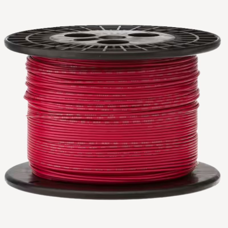 TEFLON WIRE STRANDED 18AWG 2000F RED UNSHLD SILVER PLATED COPPER