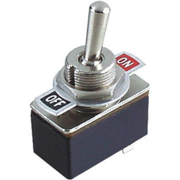 TOGGLE SWITCH 1P1T 3A ON-OFF 125VAC TH SOL W/PLATE 12MM HOLE