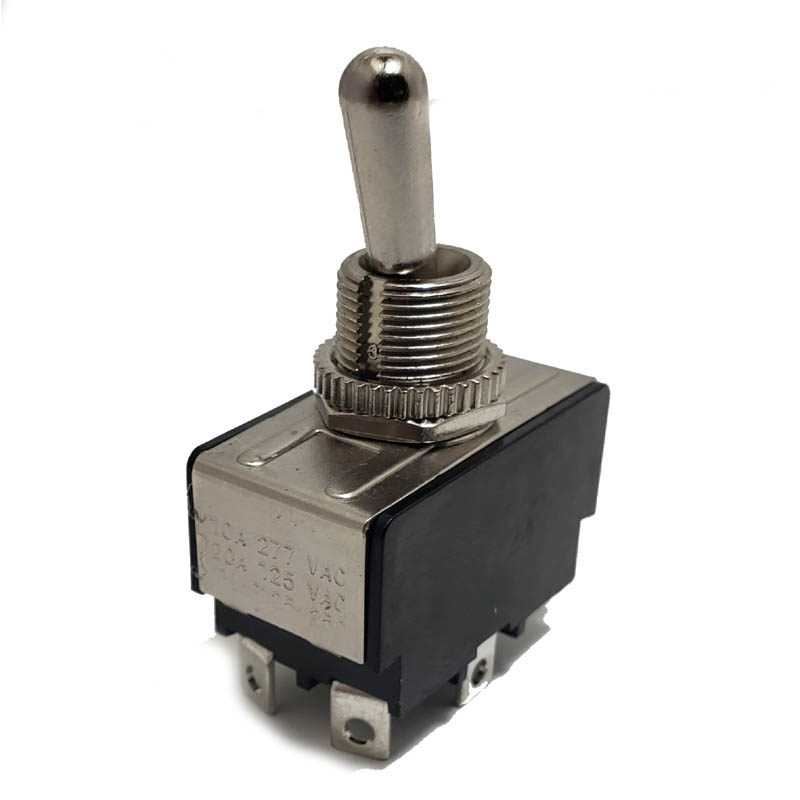 TOGGLE SWITCH 2P1T 20A ON-OFF 125VAC TH QT 10A@277VAC