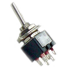 TOGGLE SWITCH 2P2T 3A ON-NONE-ON 125VAC TH SOL 5MM HOLE