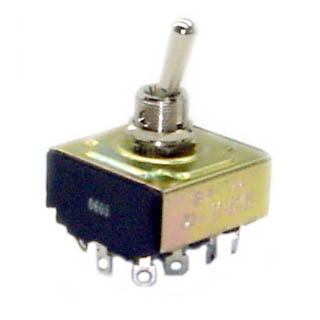 TOGGLE SWITCH 4P2T 16A ON-NONE- ON 125VAC TH SOL 12MM HOLE