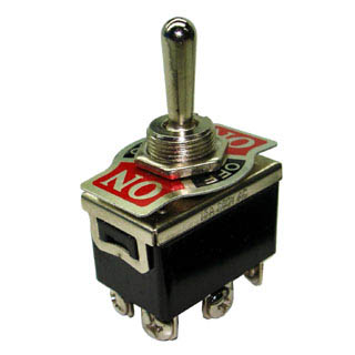TOGGLE SWITCH 2P2T 20A ON-OFF-ON 125VAC TH SCR 12MM HOLE