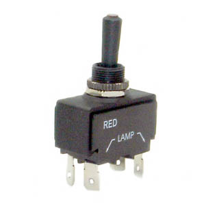 TOGGLE SWITCH LIT 1P2T 5A ON-OFF -ON TH QT PLAS ACTU 12MM HOLE