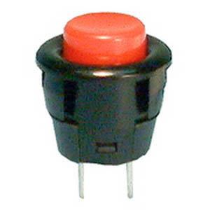 PUSH SWITCH MOM 1P1T NO SNAP SOL RED 16MM 3A/125VAC