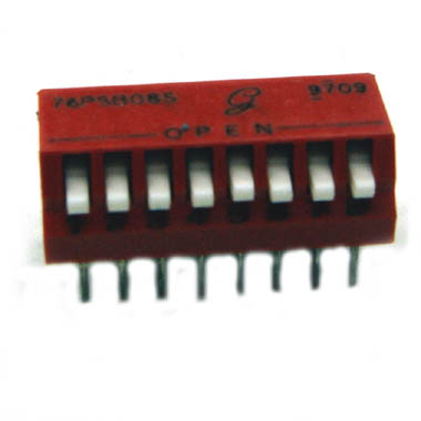 DIP SWITCH PIANO 8SW 16PIN SLIDE 