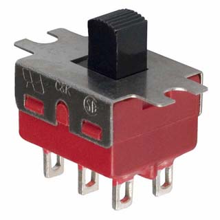 SLIDE SWITCH 2P2T ON-ON SOL CHMT 6A/120VAC