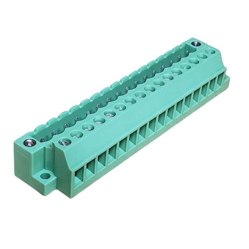 TERM BLOCK 16P ST 5MM DUAL SCREW GRN