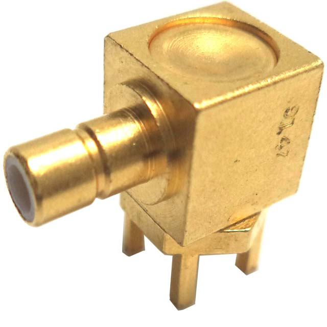 MIL SPEC SMB PLUG PCRA MALE PIN 75R GOLD