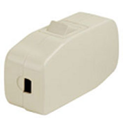 LAMP CORD SWITCH INLINE 1P1T WHT 3A/125VAC
