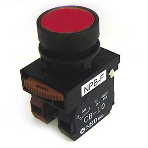 PUSH SWITCH INDUSTRIAL NO/NC RED