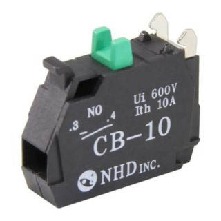 CONTACT BLOCK FOR SWITCHES NO 10A 600V