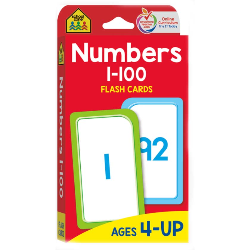 NUMBERS 1-100 FLASH CARDS 