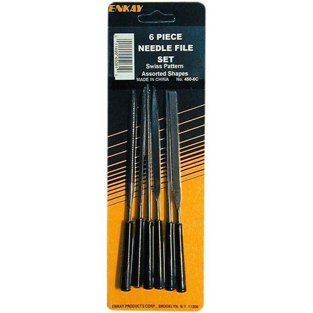 FILE NEEDLE 6PC/SET 5.5IN ASSORTED